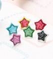 AD009  ♥神秘圖騰♥星星記號♥矽膠防敏耳針【隨機挑色】